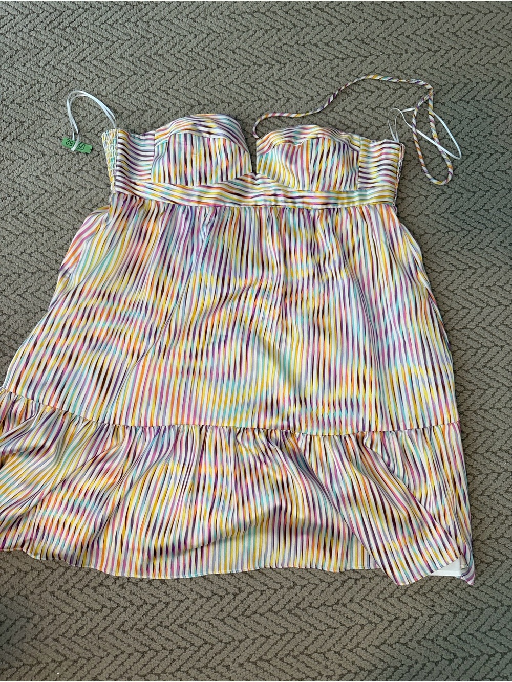 Amanda Uprichard striped halter mini dress